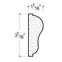Side View image of Plaster Panel Moulding – DC403-636