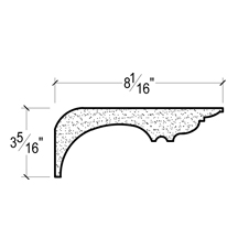 Side View image of Plaster Crown Moulding – DC503-493