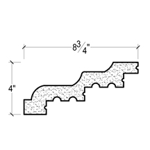 Side View image of Plaster Crown Moulding – DC504-465