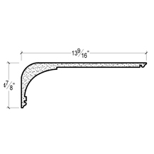 Side View of Plaster Crown Moulding – DC504-623 Side View image of Plaster Crown Moulding – DC504-623