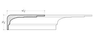 2D View of Plaster Crown Moulding – DC505-664 2D View image of Plaster Crown Moulding – DC505-664