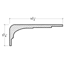Side View of Plaster Crown Moulding – DC505-664 Side View image of Plaster Crown Moulding – DC505-664