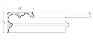 2D View image of Plaster Crown Moulding – DC507-458