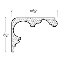 Side View image of Plaster Crown Moulding – DC507-458