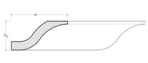 2D View image of Plaster Crown Moulding – DC507-573