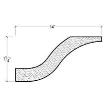 Side View image of Plaster Crown Moulding – DC507-573