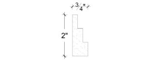 Side View image of Plaster Panel Moulding – DC402-182