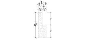 Side View image of Plaster Panel Moulding – DC404-382