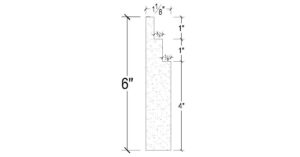 Side View image of Plaster Panel Moulding DC406-182B