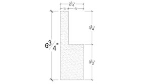 Side View image of Plaster Panel Moulding – DC406-382D