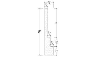 Side View image of Plaster Panel Moulding – DC408-182