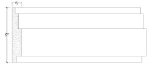 2D View image of Plaster Panel Moulding – DC409-182