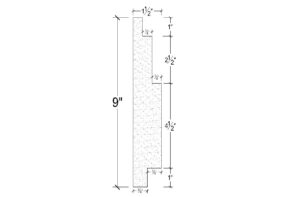Side View image of Plaster Panel Moulding – DC409-182