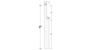Side View image of Plaster Panel Moulding – DC409-382