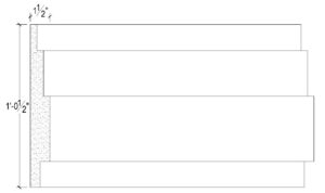 2D View image of Plaster Panel Moulding – DC412-182A