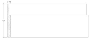 2D View image of Plaster Panel Moulding – DC412-382A