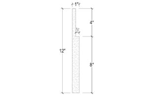 Side View image of Plaster Panel Moulding – DC412-382A
