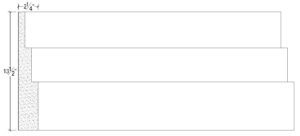 2D View image of Plaster Panel Moulding – DC413-182