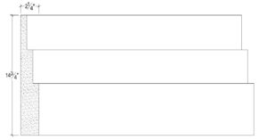 2D View image of Plaster Panel Moulding – DC414-182B