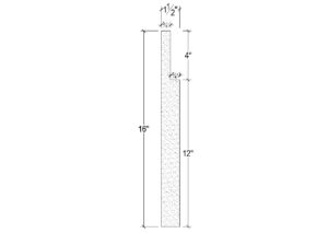Side View image of Plaster Panel Moulding – DC416-382C