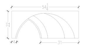 2D View image of Plaster Niche Top – DC104-754