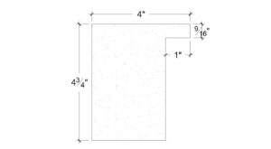 Side View image of Plaster Panel Moulding – DC404-754