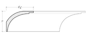 2D View of Plaster Crown Moulding – DC507-675 2D View image of Plaster Crown Moulding – DC507-675