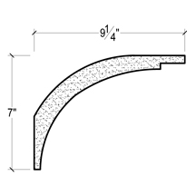 Side View of Plaster Crown Moulding – DC507-675 Side View image of Plaster Crown Moulding – DC507-675