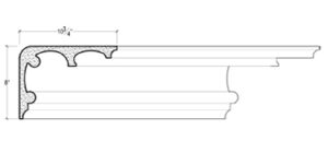 2D View of Plaster Crown Moulding – DC508-448 2D View image of Plaster Crown Moulding – DC508-448