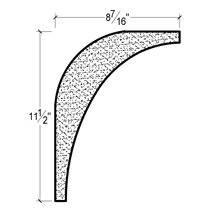 Side View of Plaster Cove Moulding – DC511-270 Side View image of Plaster Cove Moulding – DC511-270