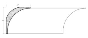 2D View of Plaster Cove Moulding – DC512-121B 2D View image of Plaster Cove Moulding – DC512-121B