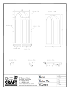 2D View image of Plaster Niche 754
