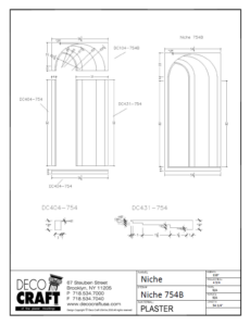 2D View image of Plaster Niche 754B