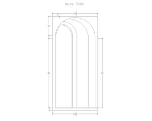 Side View image of Plaster Niche 754B