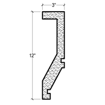 Side View image of Plaster Panel Moulding – DC403-577