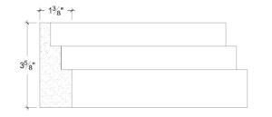2D View image of Plaster Panel Moulding – DC403-182C