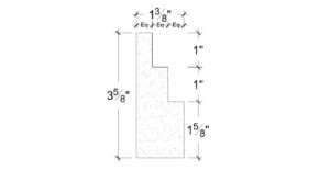 Side View image of Plaster Panel Moulding – DC403-182C