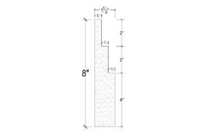 Side View image of Plaster Panel Moulding – DC408-182B