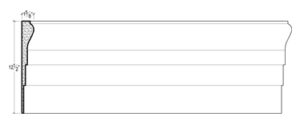 2D View image of Plaster Panel Moulding – DC412-488