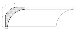 2D View of Plaster Cove Moulding – DC509-121D 2D View image of Plaster Cove Moulding – DC509-121D
