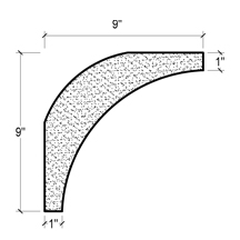 Side View of Plaster Cove Moulding – DC509-121D Side View image of Plaster Cove Moulding – DC509-121D