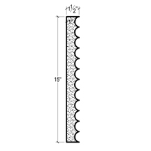 Side View image of Plaster Panel Flute Design – DC815-549