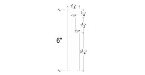 Side View image of Plaster Panel Moulding – DC406-182D