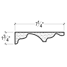 Side View image of Plaster Crown Moulding – DC501-718