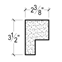 Side View of Plaster Crown Moulding – DC502-719B Side View image of Plaster Crown Moulding – DC502-719B
