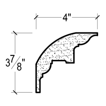 Side View image of Plaster Crown Moulding – DC503-721