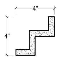 Side View image of Plaster Crown Moulding – DC504-719