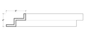 2D View of Plaster Crown Moulding – DC504-719B 2D View image of Plaster Crown Moulding – DC504-719B