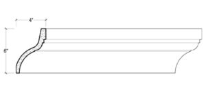 2D View of Plaster Crown Moulding – DC506-717 2D View image of Plaster Crown Moulding – DC506-717