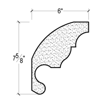 Side View image of Plaster Crown Moulding – DC507-726